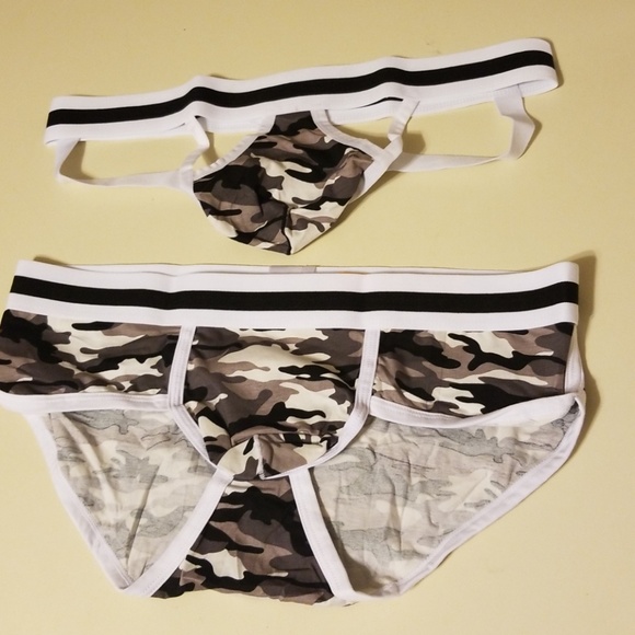 longjiang Other - Mens gray camo jock and briefs